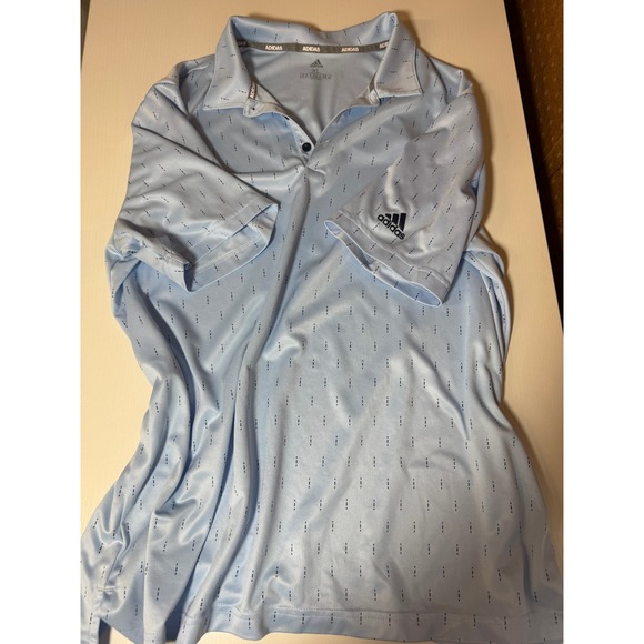 Men's Adidas Golf Polo Shirt Moisture Wicking Athletic Training Print Size XL - Picture 11 of 16